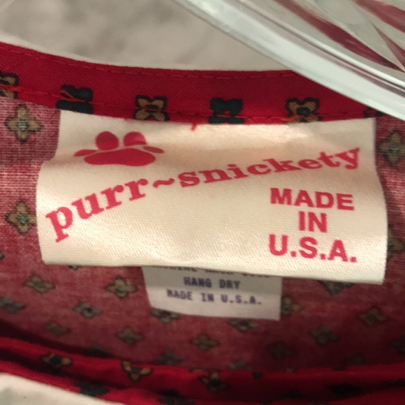 80s Girls Dress Size 14 Red Large Collar  Made in USA Church School Modest Party - Picture 3 of 9